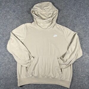 Nike Womens Tan Sportswear Essential Funnel Neck Pullover Hoodie L BV4526-140